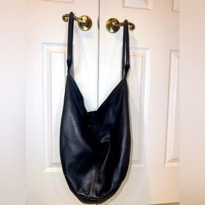COS large leather hobo bag